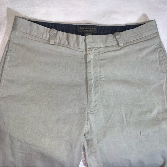 Banana Republic Mens 31x30 Stone Color Stretch Pants - Picture 2 of 8